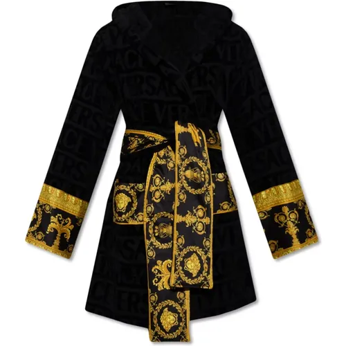 Robes, male, , Size: M Patterned bathrobe - Versace - Modalova