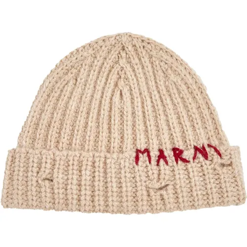 Beanies, male, , Size: M Stylish Hats Collection - Marni - Modalova