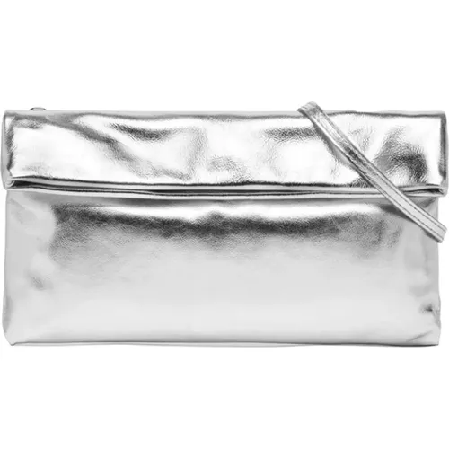 Metalized Leather Clutch Bag , female, Sizes: ONE SIZE - Gianni Chiarini - Modalova