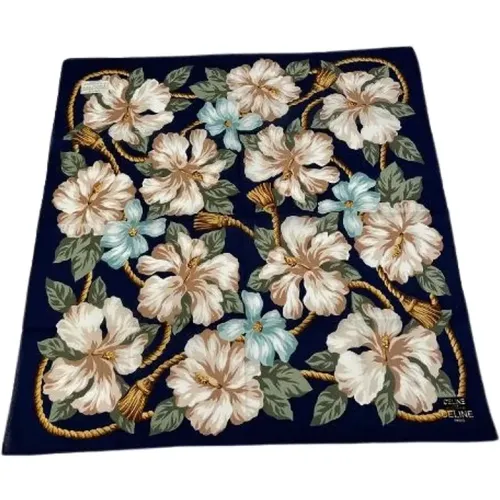 Pre-owned Scarves, unisex, , Size: ONE SIZE Pre-owned Vintage Silk Scarf - Celine Vintage - Modalova