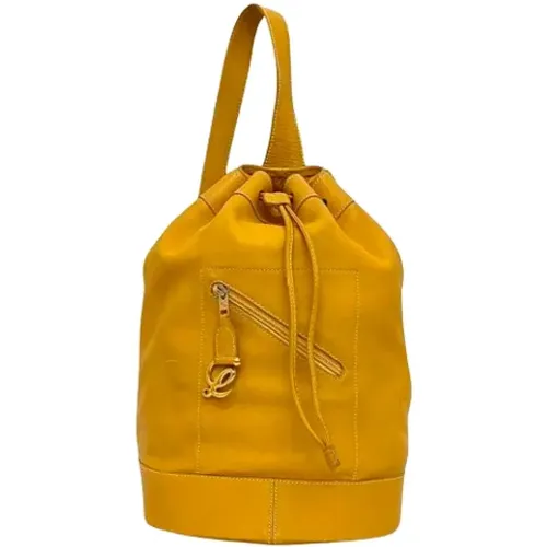 Pre-owned Bucket Bags, female, , Size: ONE SIZE Pre-owned Leather handbags - Loewe Pre-owned - Modalova