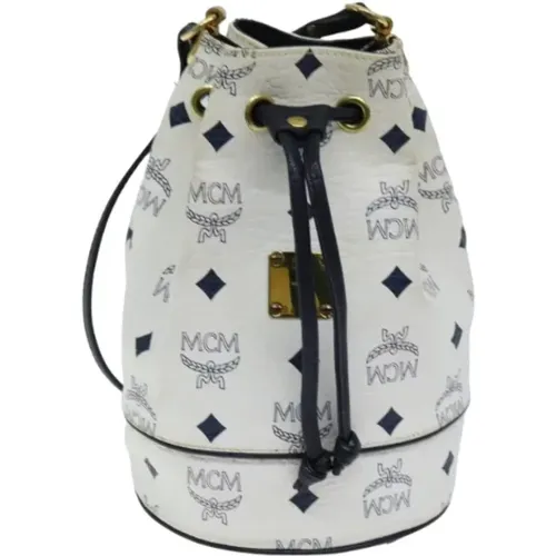 Pre-owned Bucket Bags, female, , Size: ONE SIZE Pre-owned Canvas crossbody-bags - MCM Pre-owned - Modalova