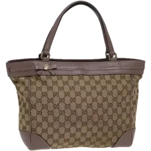 Pre-owned Tote Bags, female, , Size: ONE SIZE Pre-owned Canvas gucci-bags - Gucci Vintage - Modalova