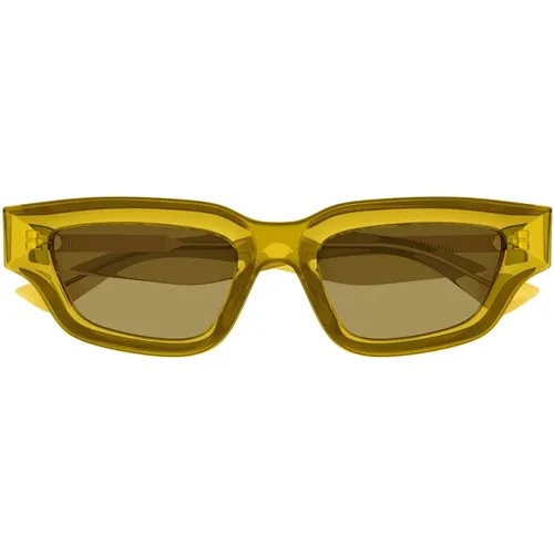 Trendy Bv1250S 003 Sunglasses , unisex, Sizes: 53 MM - Bottega Veneta - Modalova