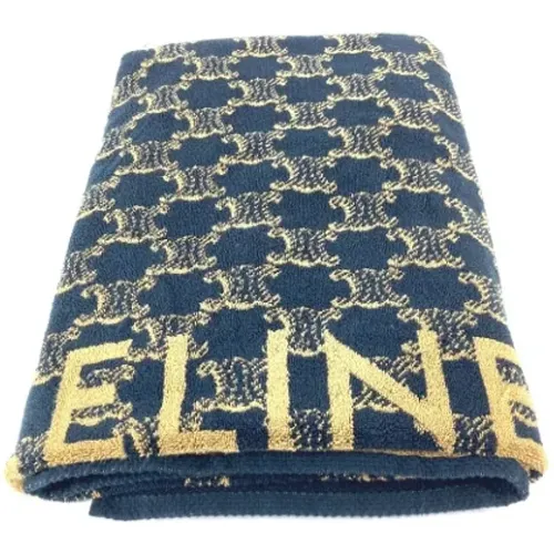 Pre-owned Scarves, female, , Size: ONE SIZE Pre-owned Cotton scarves - Celine Vintage - Modalova