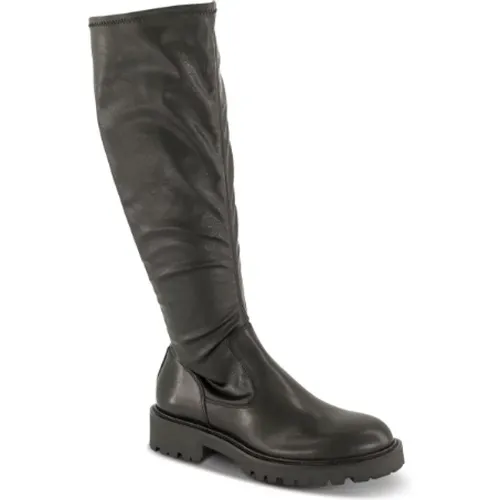 Schwarze Hohe Stiefel mit Reißverschluss , Damen, Größe: 39 EU - Vagabond Shoemakers - Modalova