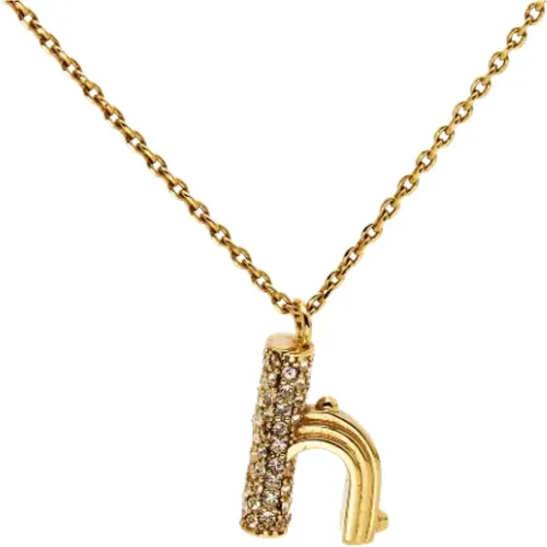 Pre-owned Gold necklaces , female, Sizes: ONE SIZE - Louis Vuitton Vintage - Modalova