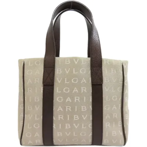 Pre-owned Tote Bags, female, , Size: ONE SIZE Pre-owned Canvas handbags - Bvlgari Vintage - Modalova