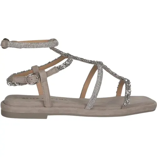 Double Bracelet Flat Sandal , female, Sizes: 5 UK, 6 UK, 7 UK, 4 UK - Alma en Pena - Modalova