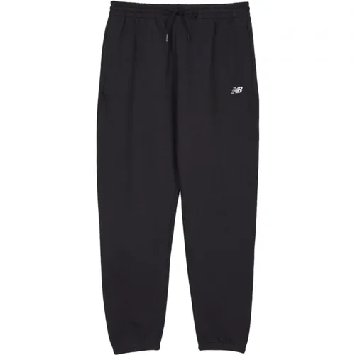 Gebürstete Fleece-Sweatpants mit Logo , Herren, Größe: L - New Balance - Modalova