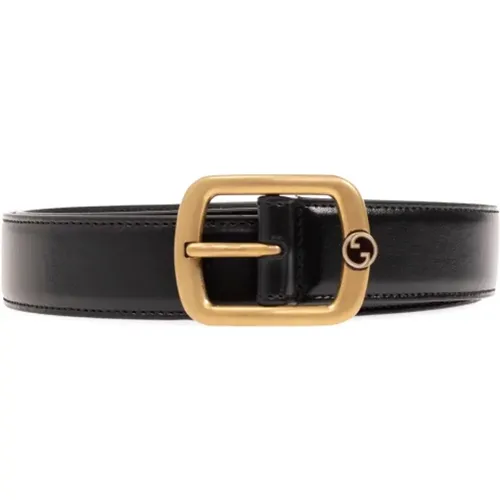 Belts, male, , Size: 105 CM Leather Interlocking G Belt - Gucci - Modalova