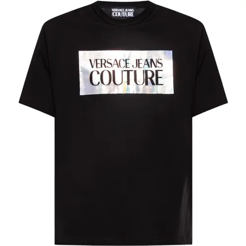 Foil Logo T-Shirt , Herren, Größe: XL - Versace Jeans Couture - Modalova