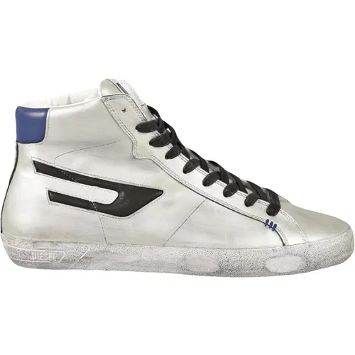 Leather Sneakers with Rubber Sole , male, Sizes: 10 UK - Diesel - Modalova