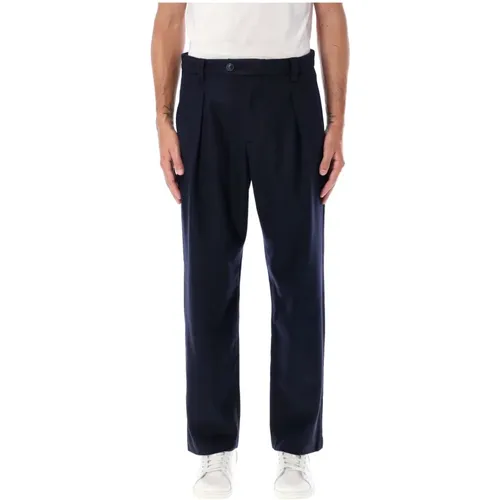 Marine Wool Trousers Renato Pant , male, Sizes: L, M - A.p.c. - Modalova