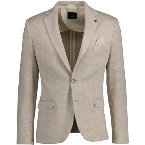 Light Brown Suit with Pied de Poule Pattern , male, Sizes: M - Zuitable - Modalova