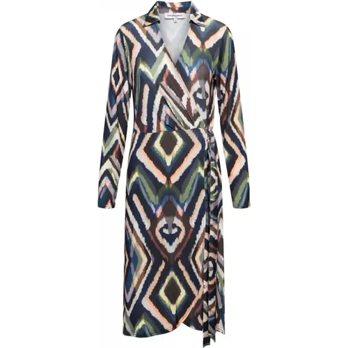 Wrap Dress with Diamond Print , female, Sizes: XL, 2XL - &Co Woman - Modalova