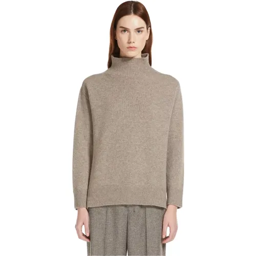 Kaschmir Rollkragenpullover Eichenstil , Damen, Größe: M - Max Mara - Modalova