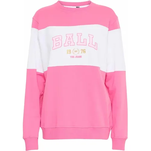 Cozy Embroidered Sweatshirt , female, Sizes: M, L, XS, 2XL, S, XL - Ball - Modalova