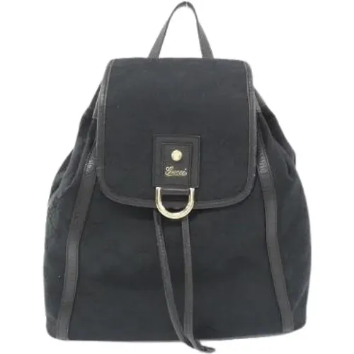 Pre-owned Backpacks, female, , Size: ONE SIZE Pre-owned Canvas Backpack - Gucci Vintage - Modalova