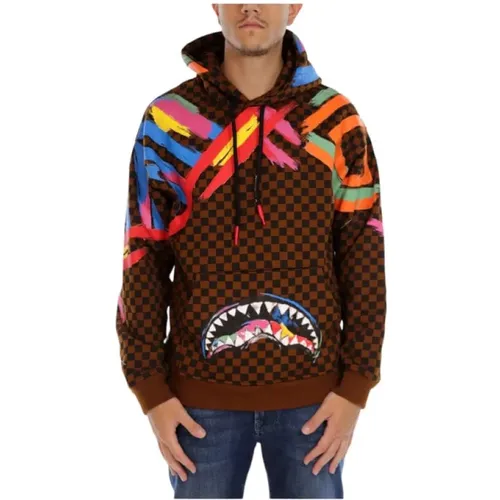 Hoodies, male, , Size: M Checkit Hoodie Cotton Hoodie - Sprayground - Modalova