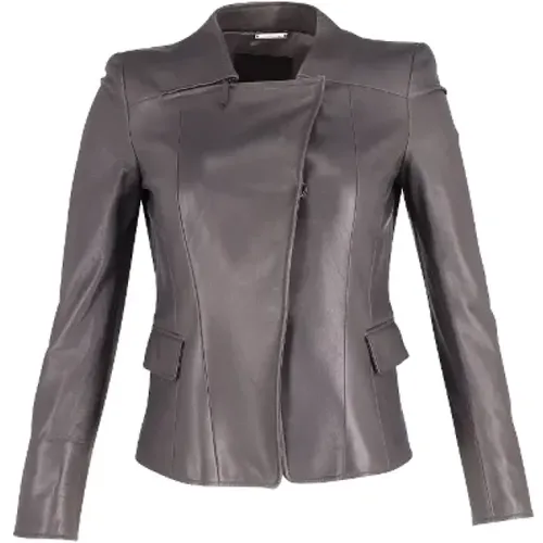 Pre-owned Jackets, female, , Size: 2XL Pre-owned Leather outerwear - Armani Pre-owned - Modalova