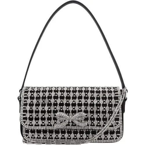 Handbags, female, , Size: ONE SIZE Crystal Baguette Handbag - Self Portrait - Modalova