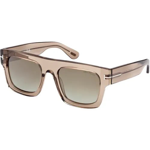 Sunglasses, unisex, , Size: 53 MM Transparent /Green Sunglasses Fausto FT 0711 - Tom Ford - Modalova