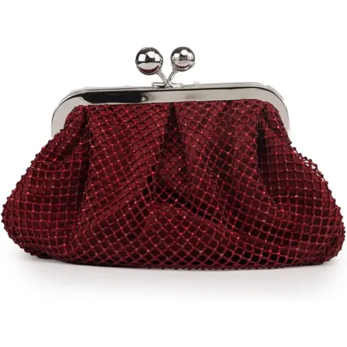 Rote Kristall Clutch mit Kettenriemen - Max Mara Weekend - Modalova