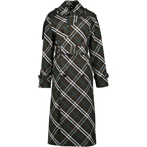 Checked Trench Coat , female, Sizes: 3XS, 2XS - Burberry - Modalova