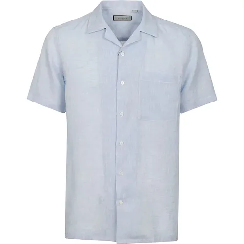 Light Cotton Short-Sleeved Shirt , male, Sizes: XL, S, L - Canali - Modalova