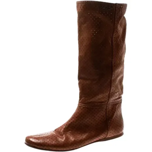 Pre-owned Leather boots , female, Sizes: 6 UK - Prada Vintage - Modalova
