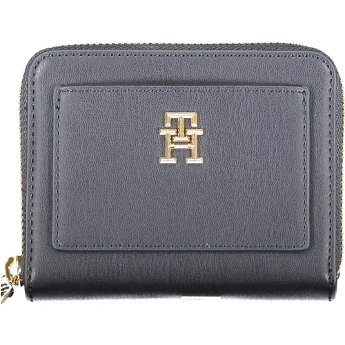 Blaue Damenbrieftasche mit Reißverschluss - Tommy Hilfiger - Modalova