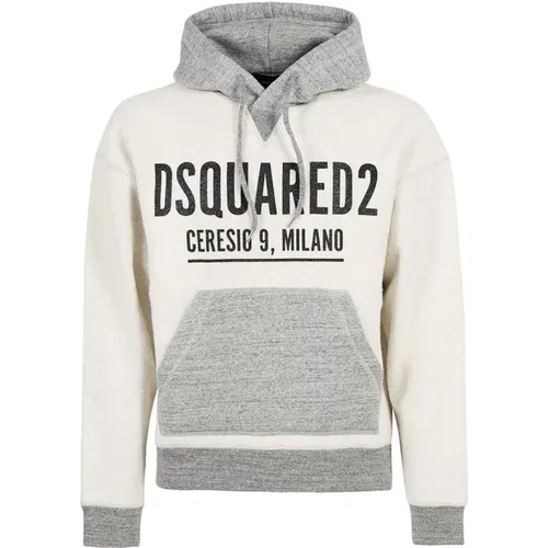 Bedruckter Kapuzenpullover , Herren, Größe: L - Dsquared2 - Modalova