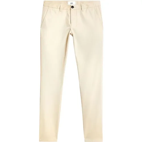 Chinos, male, , Size: M Archive Cotton Tailored Trousers - Ami Paris - Modalova