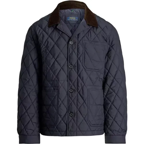 Winter Jackets, male, , Size: L Navy quilted jacket - Ralph Lauren - Modalova