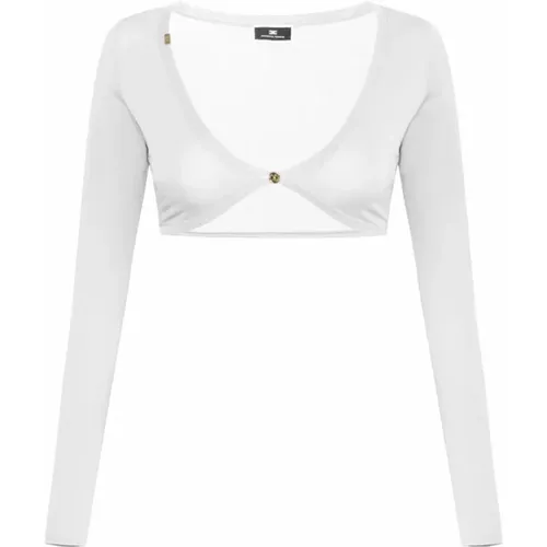 Ivory Sweaters for Women , female, Sizes: M, L, S - Elisabetta Franchi - Modalova