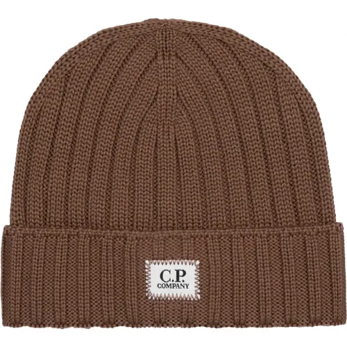 Stylish Rib Knit Beanie , male, Sizes: ONE SIZE - C.P. Company - Modalova