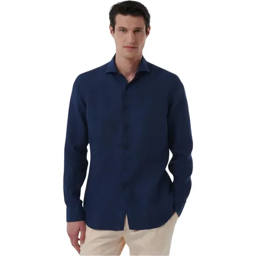 Casual Shirts, male, , Size: XL Dark Long Sleeve Shirt - Xacus - Modalova