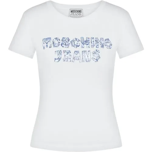 Stylish T-shirt , female, Sizes: M, S, XS, L - Moschino - Modalova