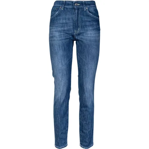 Damen 5-Pocket Jeans. Slim Fit, Reguläre Taille und Saum. Hergestellt in Italien. , Damen, Größe: W25 - Dondup - Modalova