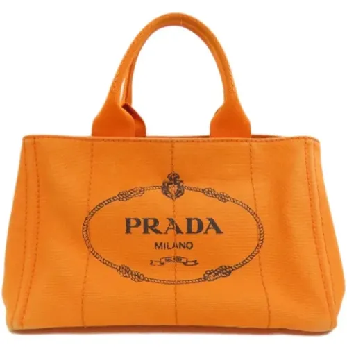 Pre-owned Tote Bags, female, , Size: ONE SIZE Pre-owned Canvas prada-bags - Prada Vintage - Modalova