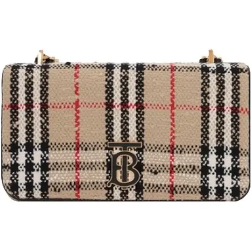 Vintage Check Shoulder Bag Beige , female, Sizes: ONE SIZE - Burberry - Modalova