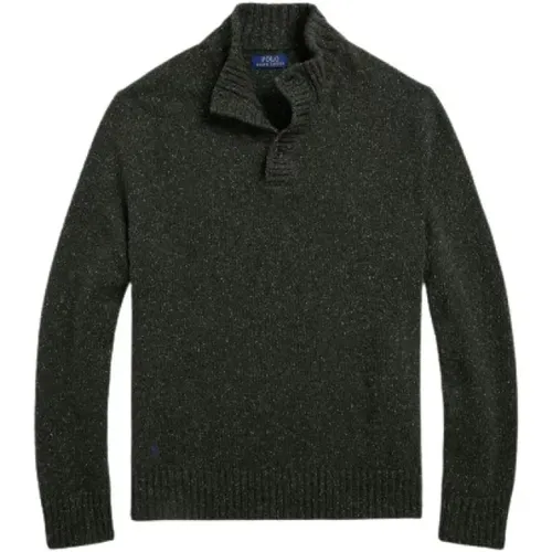 Wollmischung Knopf Rollkragenpullover , Herren, Größe: L - Polo Ralph Lauren - Modalova