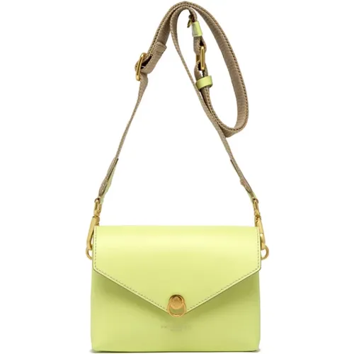 Minimalist Leather Mini Bag with Gold Ring , female, Sizes: ONE SIZE - Gianni Chiarini - Modalova