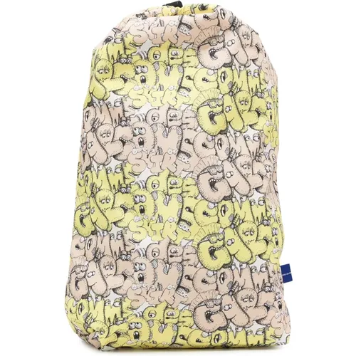 Backpacks, male, , Size: ONE SIZE Kaws Logo Print Backpack - Comme des Garçons - Modalova