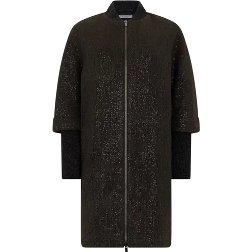 Zip-throughs, female, , Size: XL Lightweight Long Coat With A Zip - PESERICO - Modalova