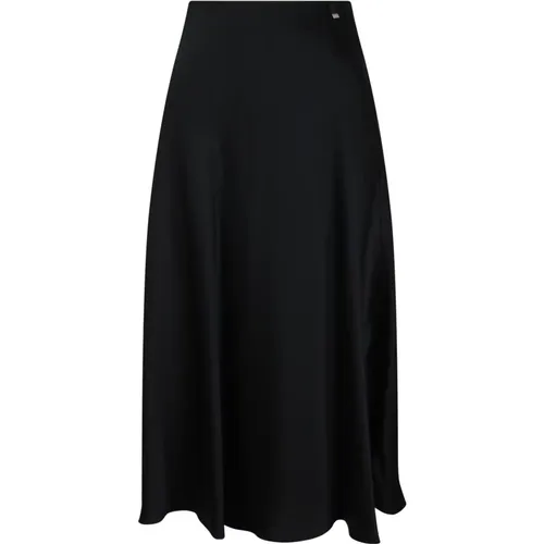 Fließender Satin Midi Rock , Damen, Größe: 2XS - Herno - Modalova