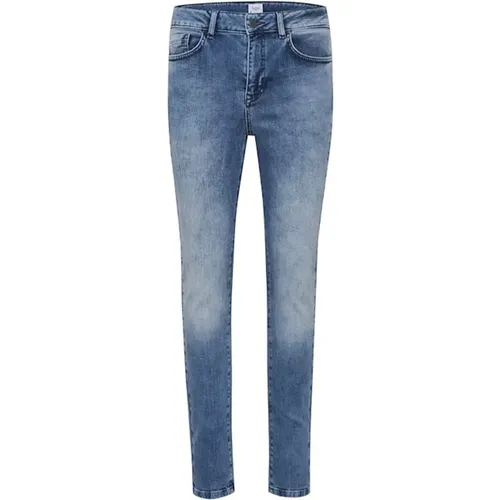 Slim Fit Jeans in Hellblauem Denim , Damen, Größe: W30 - Saint Tropez - Modalova