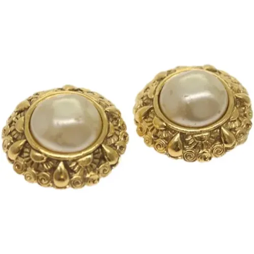 Pre-owned Jewellery, female, , Size: ONE SIZE Pre-owned Metal earrings - Chanel Vintage - Modalova