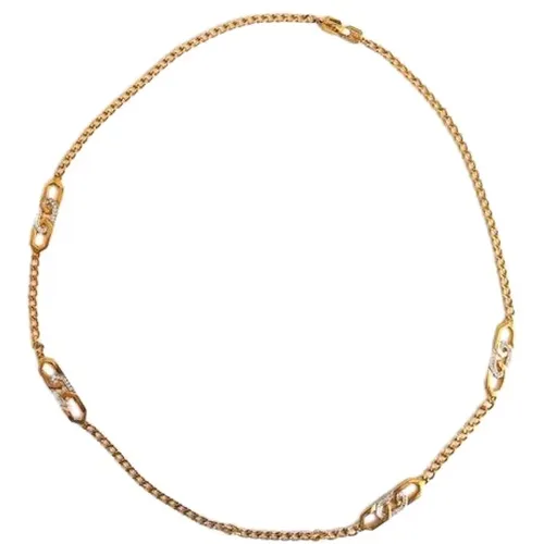 Pre-owned Jewellery, female, , Size: ONE SIZE Half long chrystalecklace - Givenchy Pre-owned - Modalova